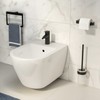 Gedy G-Kuala Lumpur Toilet Roll Holder Black Colour Cromall Brass