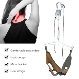 Dispositivo de Tracción Cervical para Cuello, Camilla Portátil para Cuello Hamaca Dispositivo de Tracción Cervical, Kit Tracción Cervical OTC sobre Pu