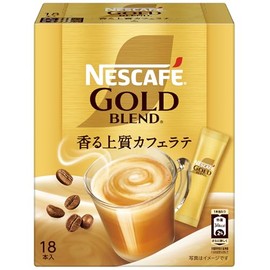 Nescafe Gold Blend Stick Coffee, 18 P., Box, Latte, Individual Packaging