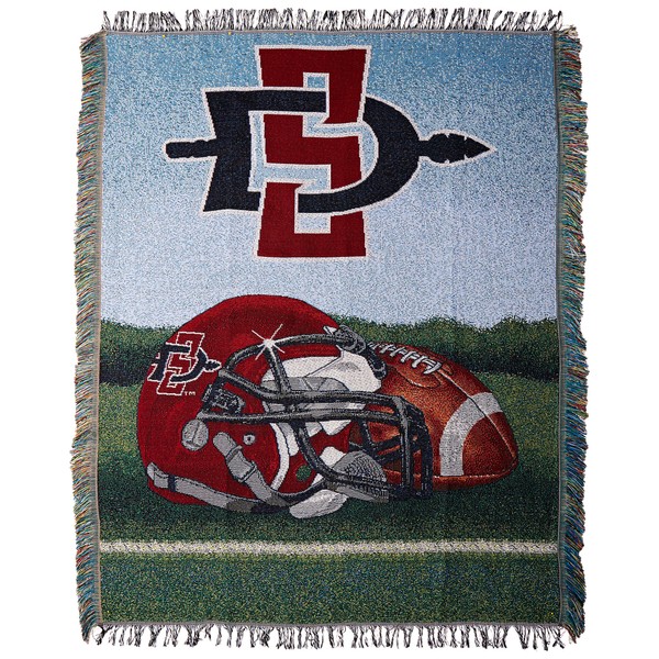 Northwest NCAA San Diego State Aztecs Unisex-Adult Woven Tapestry Throw Blanket, 48" x 60", Home Field Advantage
