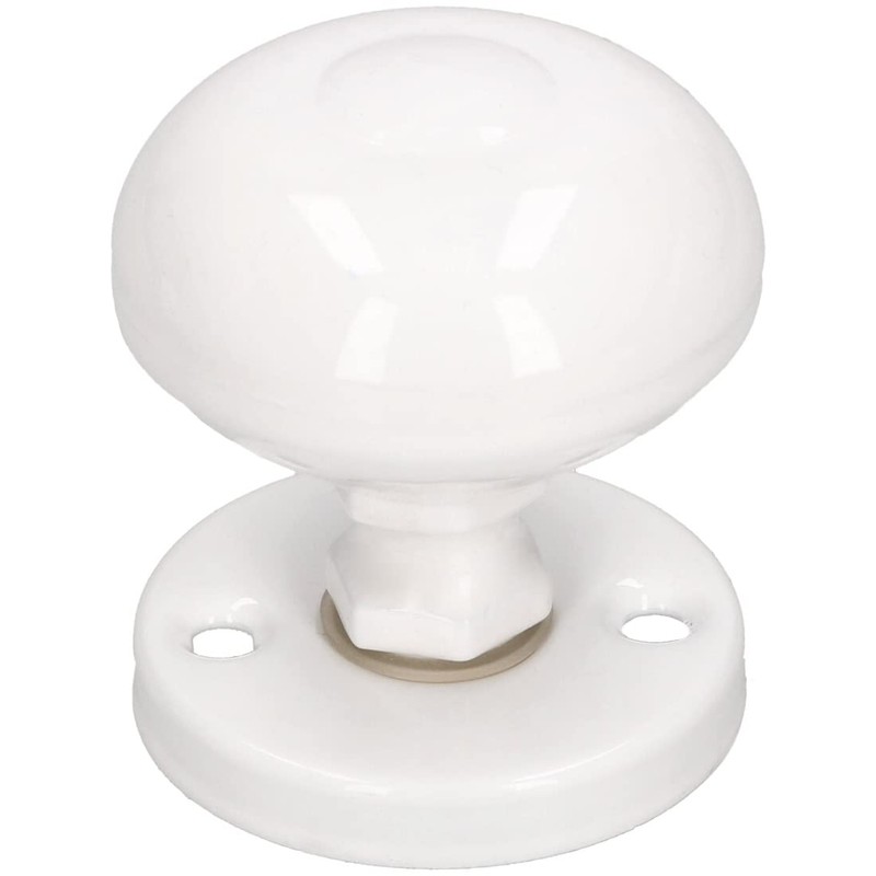 KOTARBAU® White Rotating Door Knob. Ideal Equipment for Garage Side