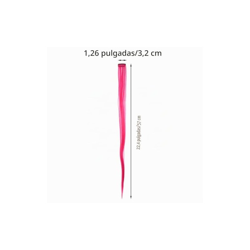 Beavorty 20 Piezas Extensiones De Cabello Rosa Clip De Color