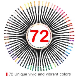 Orionstar Colouring Pencils Set of 72 Colours with Zipper Case for Adult Artist Beginner, Vibrant Numbered Pencil with Premium Soft Core for Professional Drawing Art, Sketching, Shading, Coloured Book