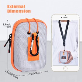 FOSOTO Kameratasche Digitalkamera-Tasche mit Gürtelschlaufe Umhängeband kompatibel mit Canon G7X II SX740 SX720 M200, Sony RX100 VII DSC-HX60 W500, Panasonic TZ90 TZ81