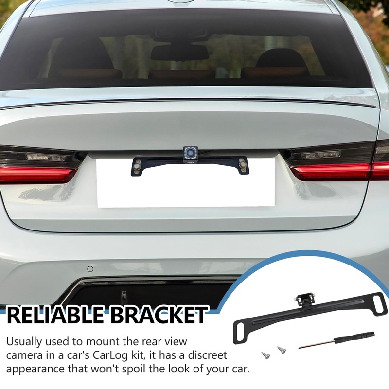 wuyaoyao Universal Car Rear View Camera License Plate Bracket, Metal
