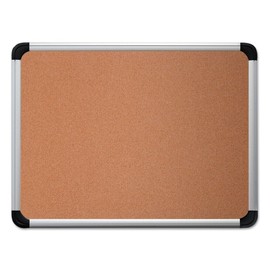 Universal 43713 36 in. x 24 in. Cork Board with Aluminum Frame - Tan Surface New