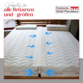 Fränkische Schlafmanufaktur, Mattress Gap Filler, Love Bridge, Bed Bridge, Bed Wedge, 200 cm Long, 20 cm Wide, 15 cm High