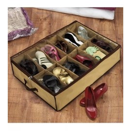 TS Zapatera Funda Bajo Cama Organizador Zapatos 1 Pack 12 Pares