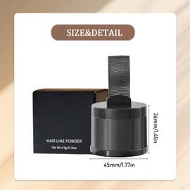 Hairline Powder, Root Powder, Natural Hair Thickening, Hair Make Powder for Concealing Hairline, Waterproof Hairline, Powder, Waterproof Hair Make for Roots Concealing (Brown, Black, Light Brown)
