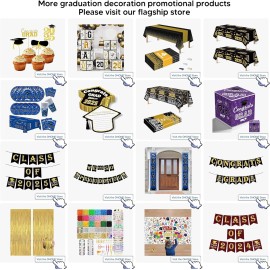 OHOME 4 Pack Royal Blue and Gold Disposable Plastic Tablecloths 54" x 108" for Parties