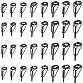 N-AA Pack of 32 Tip Ring Rod Ring, Fishing Rod Repair Tip Ring, Fishing Rod Repair Accessories, Fishing Rod Guide, Fishing Rod Tip Repair, Applicable to All Waters (8 Sizes)