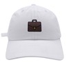 JPAK Briefcase Baseball Cap Embroidered Cotton Dad Hat - White