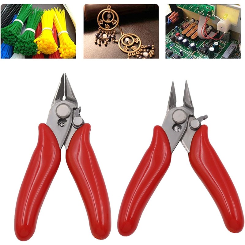 2 Pack Mini Nippers Wire Nippers Diagonal Pliers 3.5 Inch