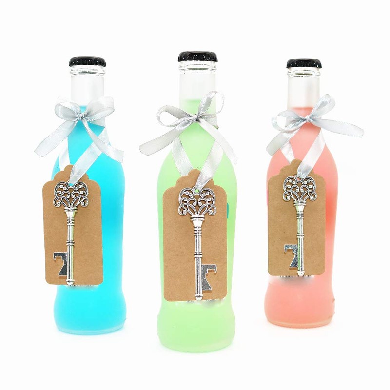 BITEYI Skeleton Key Bottle Opener Wedding Decoration with Conversion Cards