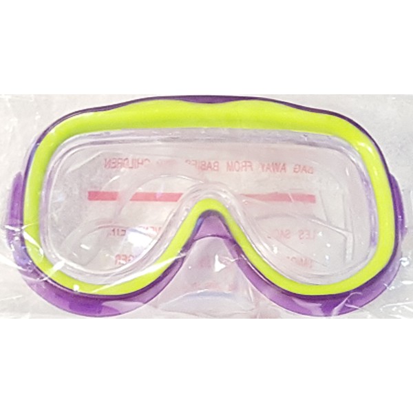 Splash-N-Swim Kids Eyes and Nose Safety Pool Goggles Purple & Yellow