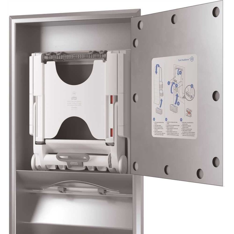 Tork 552521 Small PeakServe Recessed Cabinet Adapter Paper Towel Dispenser44;