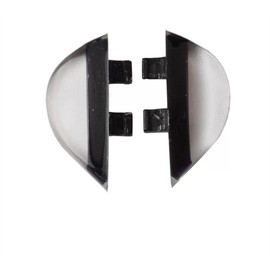 Clear Rubber Silicon Clip On Nose Pads Buds for Glasses Sunglasses Frames Reading Eye Wear HNP007 (Black Clear - 1 Pair)