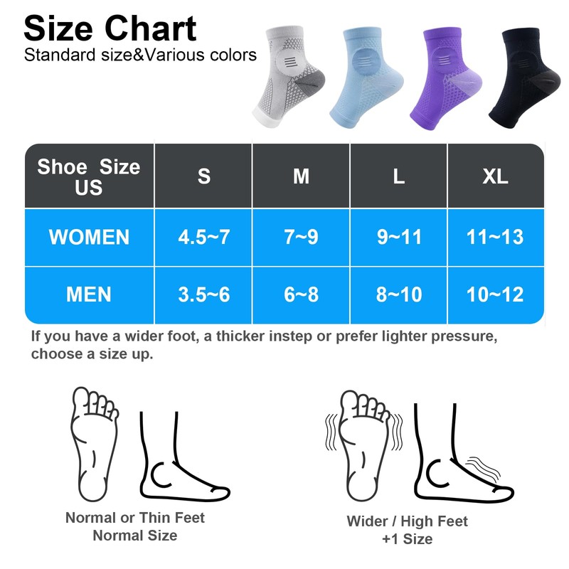 KOLEVAPE 3 Pairs Neuropathy Socks for Women & Men,Nano Comprex