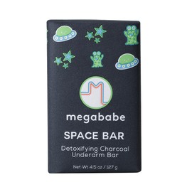 Megababe Underarm Bar Soap - Space Bar | With Detoxifying Charcoal for Odor Control | 4.5 oz