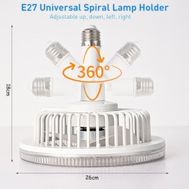 Shengruili Fan lamp, ceiling fan with LED light E27, ceiling fan with lighting 30 W, quiet ceiling fan with light and remote control for bedroom, children's room