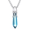 March Birthstone Jewelry March Birthstone Necklace Blue Pendant Necklace Crystal