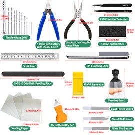 Yauhar 31Pcs Gundam Tool Kit Modeling Tools Hobby Craft Set for Cars, Airplanes, Buildings, Robots Models Repairing and Fixing