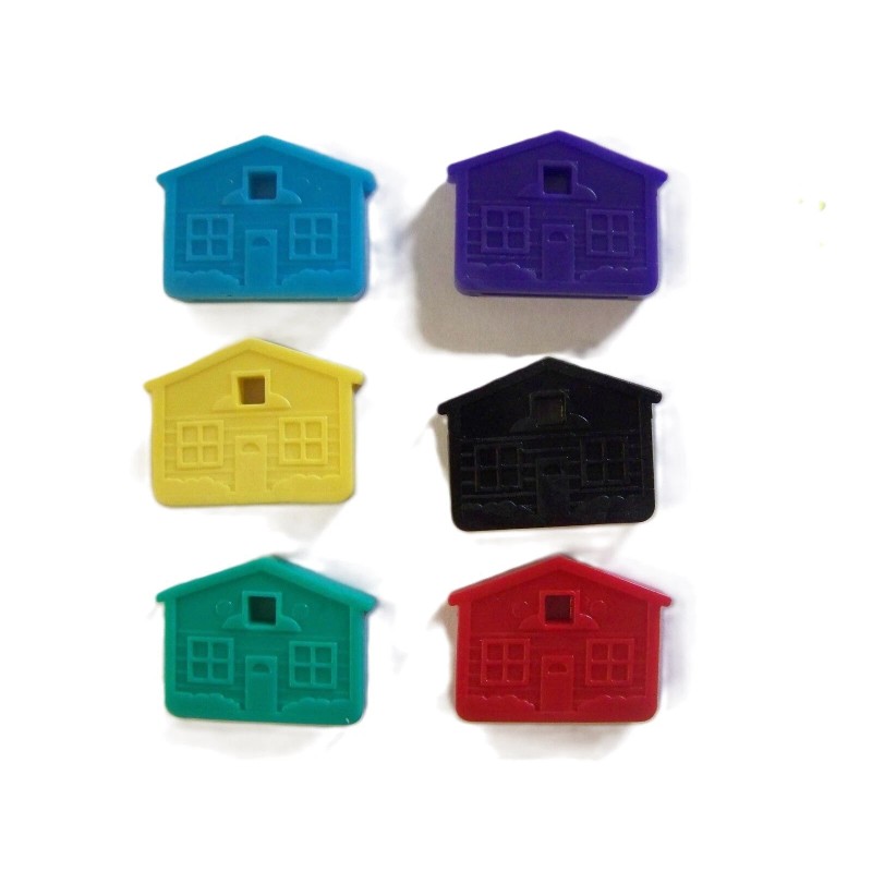 Lucky Line Key Caps House Shape Assorted Colors Fun Covers