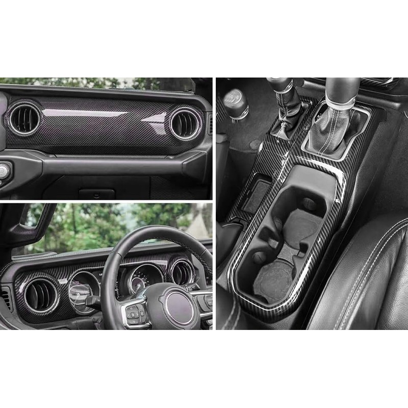 Bolaxin ABS Center Console Interior Trim Panel Dashboard Decor Cover