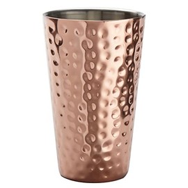 American METALCRAFT, Inc. American Metalcraft HMTC16 Tumbler, Stainless Steel, Hammered, Mirror Finish, 16 oz. Capacity, 3-1/2" Diameter, 5-3/4" Height, Copper
