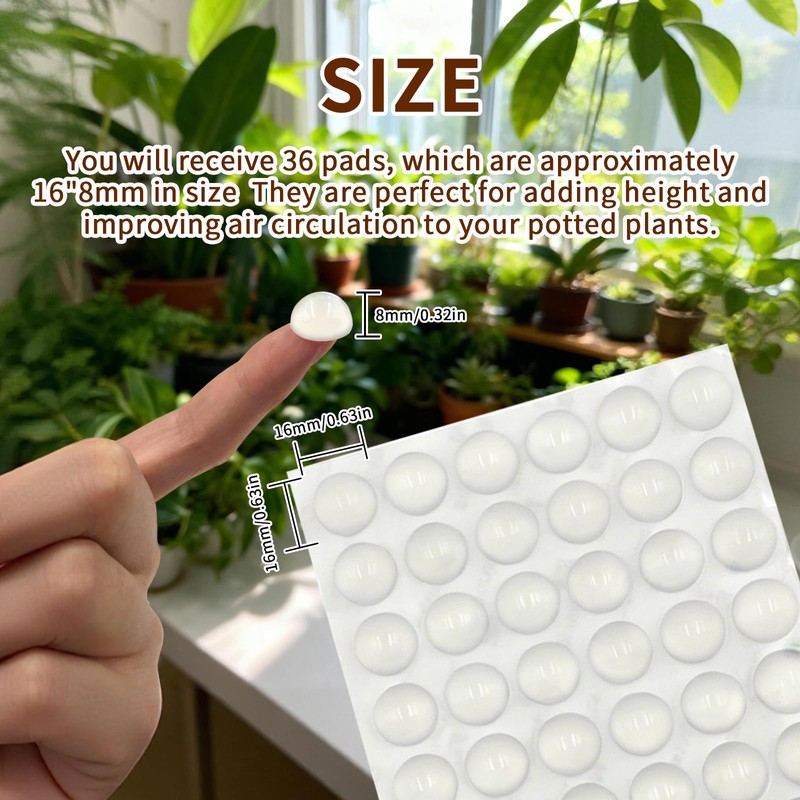 MealFlow Pro 36pcs Pot Feet Risers, Invisible Pot Feet Self-Adhesive