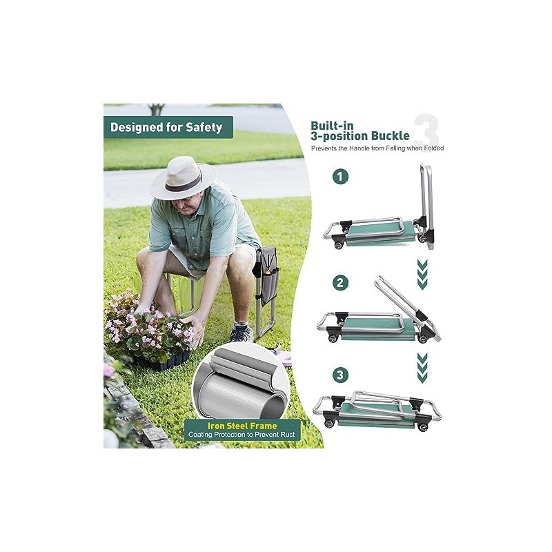 Endynino New Generation Garden Kneeler and Seat with Widen Soft