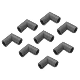MECCANIXITY 12pcs Elbow Pipe Insulation Foam Tube Split Pipe Lagging 25mm(1 Inch) ID 40mm OD 9cm Freeze Protection for Copper Pipe, Black