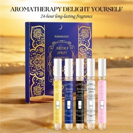 Fragrance Spray Series 5-piece mini gift set, long-lasting fragrance, multiple scents, convenient for carrying during travel and gatherings for women