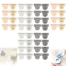 24Pairs Seamless Magnetic Buckle Clasp, Magnetic Snaps for Bags Clothing and DIY Crafts, No-Sewing Clip Closures