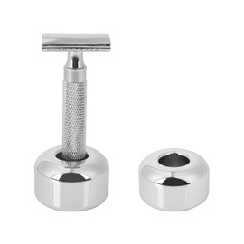 2 Pack Aluminum Alloy Razor Stand, Safety Razor Alloy Stand for Bathroom Accessory, Desk Pen Holder Toothbrush Shaving Razor Base Stand