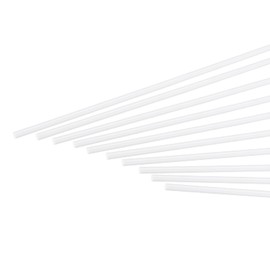 MECCANIXITY ABS Plastic Rod Round Solid White Bar 4mmx250mm for DIY Model Material, Architectural Model Making, DIY Sand Table, Pack of 10
