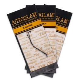 Tyler Candle Kathina Autoglam Ivory And Gold 4.5 x 3 Cardboard Auto Air Freshener Mirror Hanger, Pack of 3