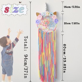 Dream Catcher, 80CM/31IN Dream Catcher Girls Hanging Decoration, Colorful Handcraft Gifts, Suitable for Living Room, School Wall Decoration, Children's Bedroom (Colorful pink)