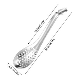 6 Pieces Slotted Serving Spoons, WideSmart Stainless Steel Caviar Spoon, Slotted Spoon, Serving Spoon, Caviar Spoon, Soup, Serving Spoon, Slotted Spoon, Salad Spoon, Dinner Utensils, Molecular Spoon