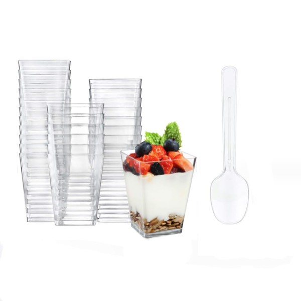 OPHRBU 20 Pieces Mini Dessert Cups with Spoon are suitable