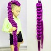 Purple Hair Extensions Pre-Braids Braiding Hair for Cosplay Halloween Stage