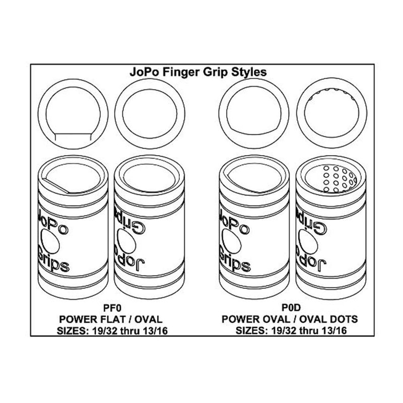 Bowlerstore Products JoPo Power Oval/Oval Dots Finger Insert Black- Pack