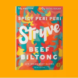 Stryve BILTONG Spicy Peri Peri 100% All Natural Beef W/ 16g Protein Steak Jerkey