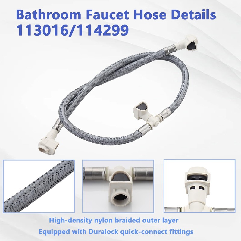 Bathroom Sink Faucet Replacement Hose Kit for Moen 114299 113016,