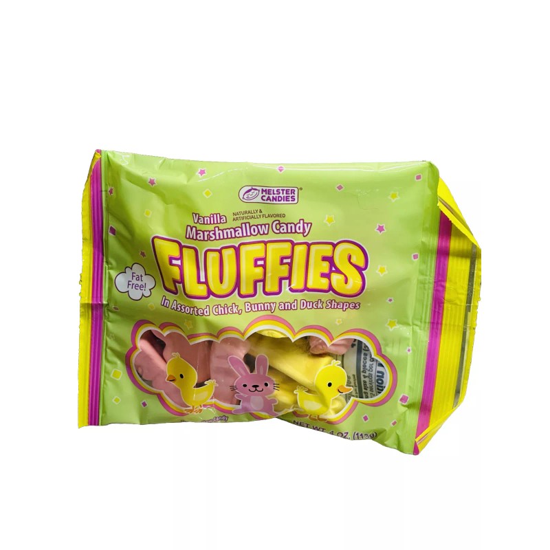 Duck Melster Candies Vanilla Marshmallow Flufflies Fat Free Duck/Bunny Shaped
