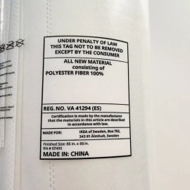 Ikea Myskgras Full/Queen Duvet Insert White 202.718.87 Lightweight Cool New 86”