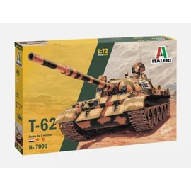 Italeri 7006S 1:72 Rus. T-62 Battle Tank - Faithful Replica, Model Building, Plastic Kit, Crafts, Hobby, Gluing, Model Kit, Assembly, Unpainted