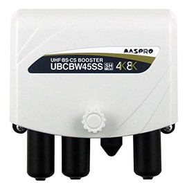 Mass Pro UBCBW45SS UHF, BS, CS Triple Booster, Supports 4K, 8K Satellite Broadcasting (3224MHz)