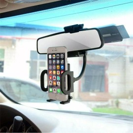 Generic Universal 360° Car Rearview Mirror Mount Stand Holder Cradle For Cell Phone GPS