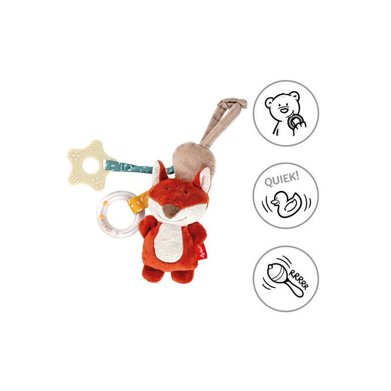 sigikid 43169 Baby Active Toy Fox, Red